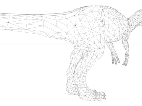 Dilophosaurus Rigged and Animated Modelo 3D