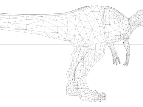 Dilophosaurus Rigged and Animated 3D Model