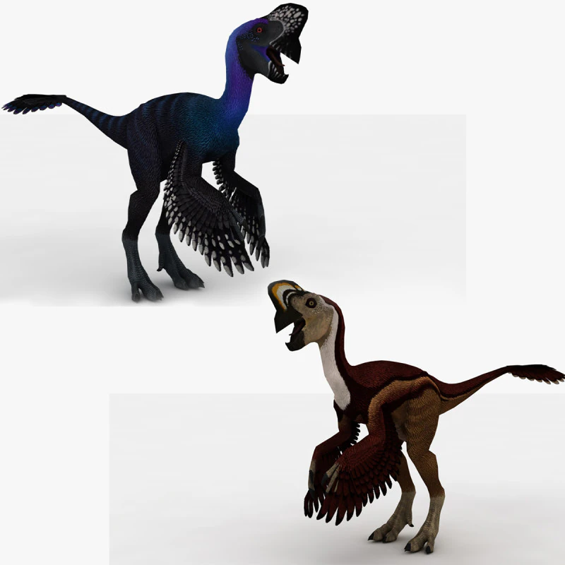 2in1 Oviraptor 조작 및 애니메이션 3D 모델 .c4d .max .obj .3ds .fbx .stl .blend 