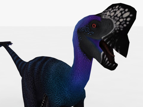 2in1 Oviraptor Rigged and Animated Model 3D