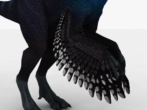 2in1 Oviraptor Rigged and Animated Model 3D