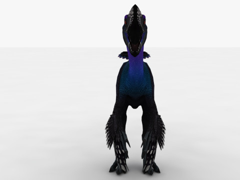 2in1 Oviraptor Rigged and Animated Model 3D