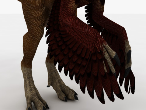 2in1 Oviraptor Rigged and Animated Model 3D