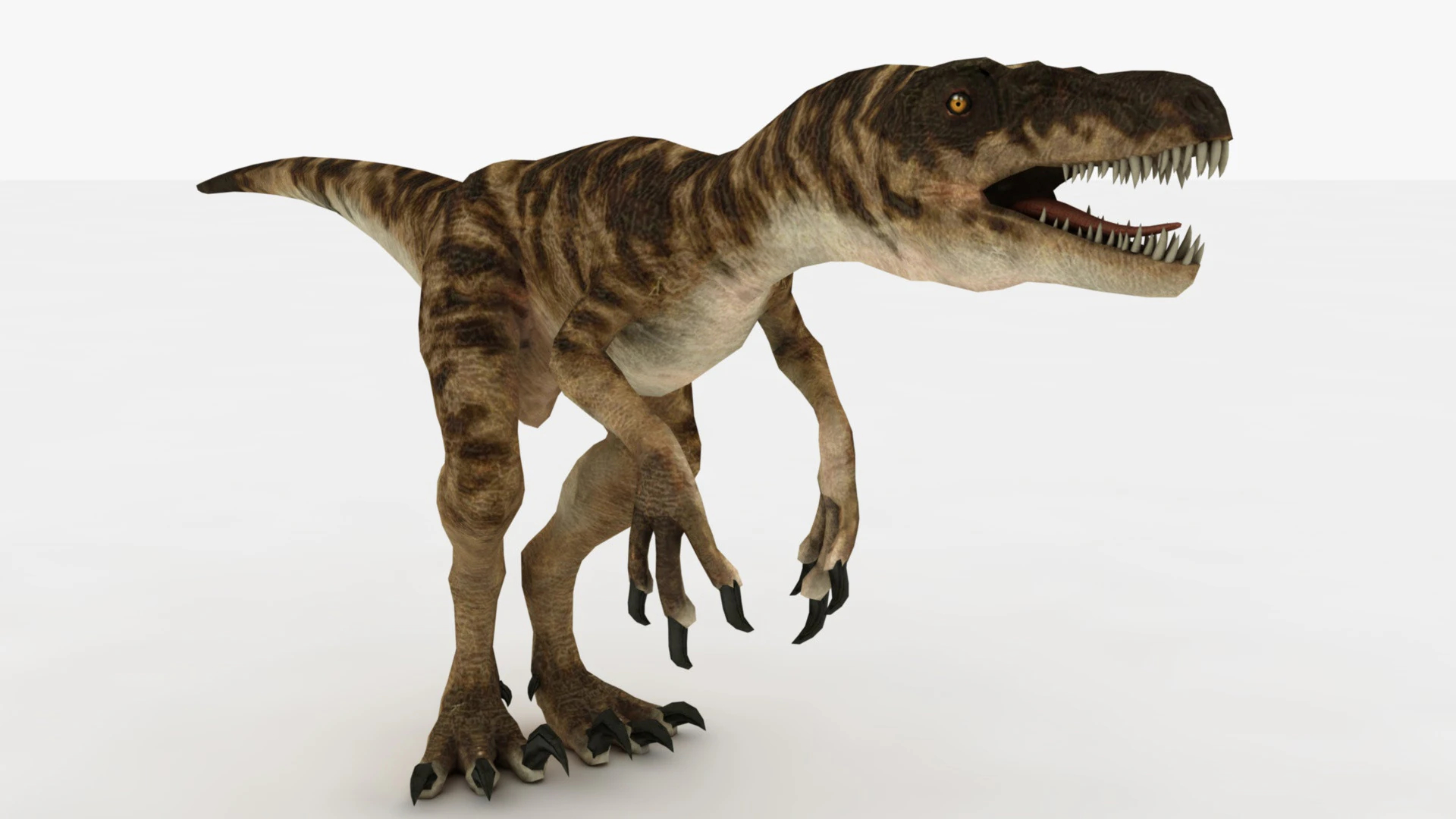 Raptor Dinozor 3D Model .c4d .max .obj .3ds .fbx .stl .blend 
