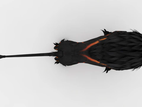 Black Fire Lion 3D Model