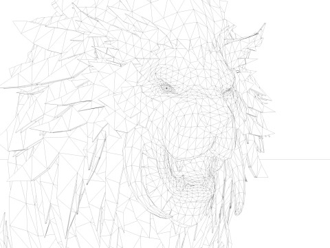Black Fire Lion Modelo 3D