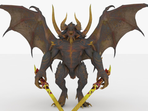 Balrog Rigged and Animated 3D Model