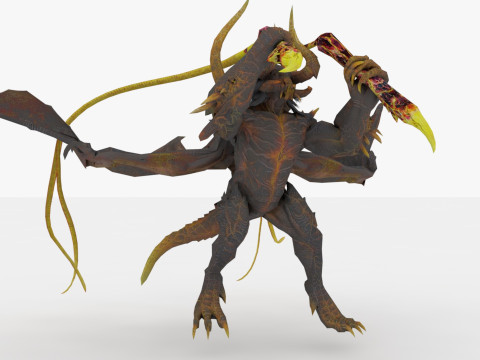 Balrog Rigged and Animated 3D मॉडल