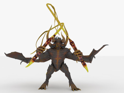 Balrog Rigged and Animated 3D मॉडल