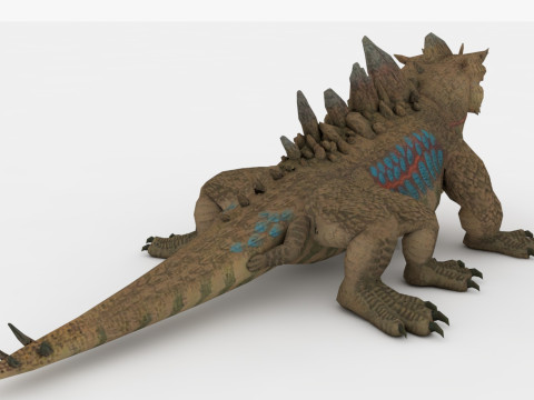 3in1 Basilisk Rigged and Animated 3D Модель