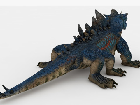 3in1 Basilisk Rigged and Animated 3D Модель