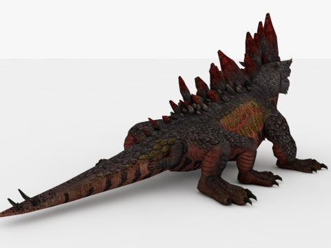 3in1 Basilisk Rigged and Animated 3D Модель