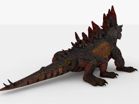 3in1 Basilisk Rigged and Animated 3D Model