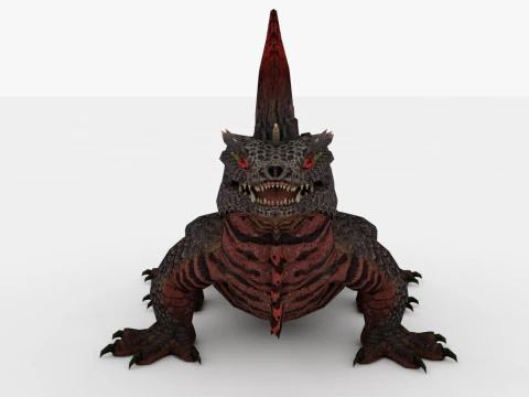 3in1 Basilisk Rigged and Animated 3D Model