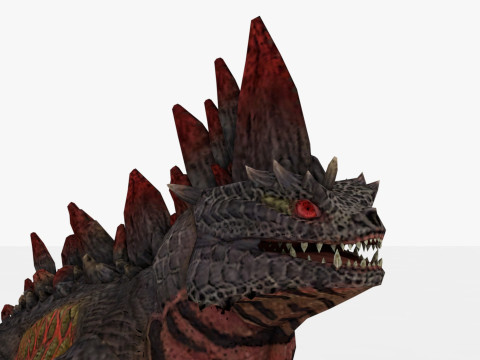 3in1 Basilisk Rigged and Animated 3D Модель