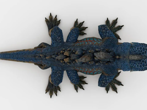 3in1 Basilisk Rigged and Animated 3D Model