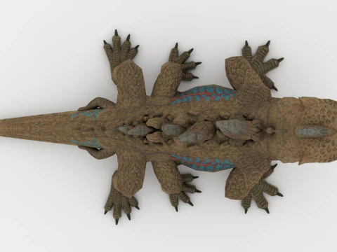 3in1 Basilisk Rigged and Animated 3D Model