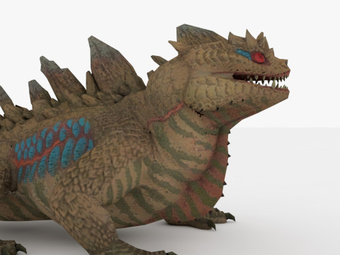 3in1 Basilisk Rigged and Animated 3D Модель