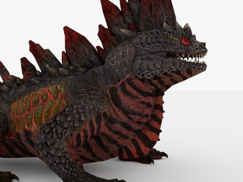 3in1 Basilisk Rigged and Animated 3D Модель