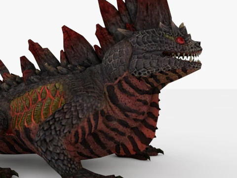 3in1 Basilisk Rigged and Animated 3D Model
