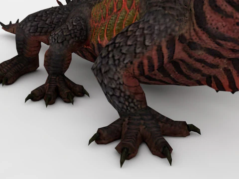 3in1 Basilisk Rigged and Animated 3D Model