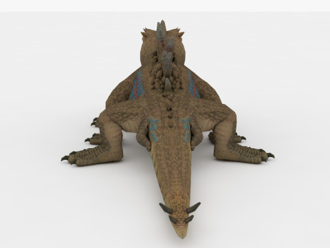 3in1 Basilisk Rigged and Animated 3D Модель