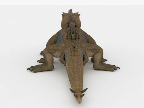 3in1 Basilisk Rigged and Animated 3D Model