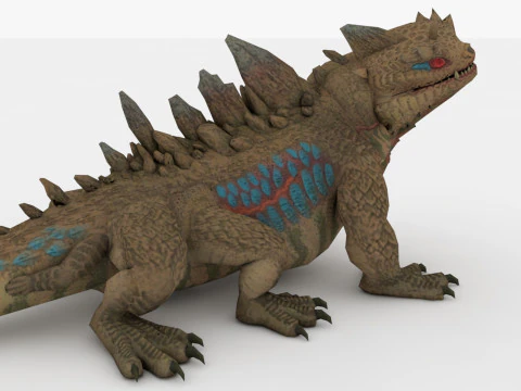3in1 Basilisk Rigged and Animated 3D Model