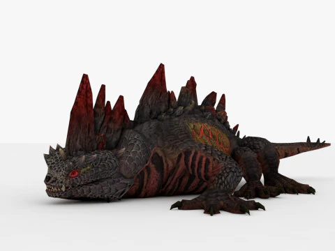 3in1 Basilisk Rigged and Animated 3D Model