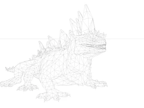 3in1 Basilisk Rigged and Animated 3D Model