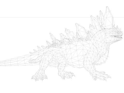 3in1 Basilisk Rigged and Animated 3D Модель