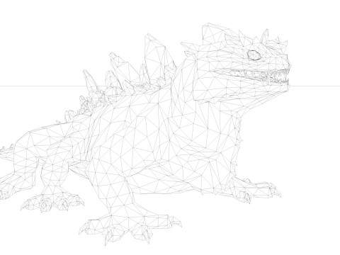 3in1 Basilisk Rigged and Animated 3D Модель