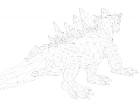 3in1 Basilisk Rigged and Animated 3D Модель