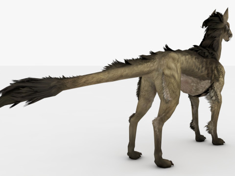 Blink Dog Rigged and Animated Modello 3D