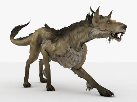 Blink Dog Rigged and Animated Modello 3D