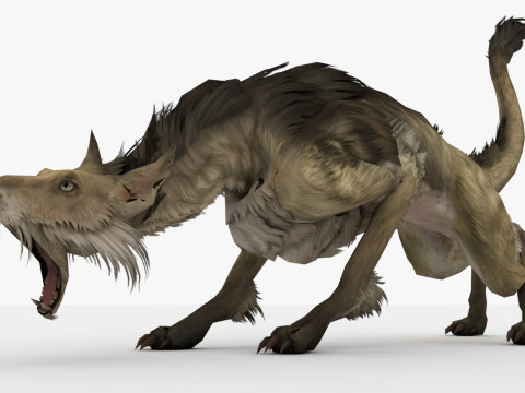 Blink Dog Rigged and Animated Modello 3D
