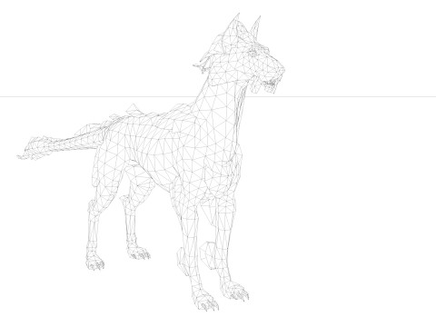 Blink Dog Rigged and Animated Modello 3D