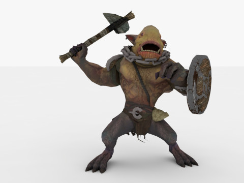 Brownie Rigged and Animated 3D-Modell
