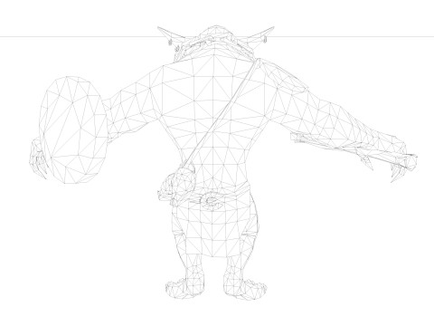Brownie Rigged and Animated 3D-Modell
