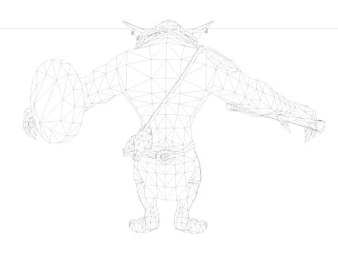 Brownie Rigged and Animated 3D Model