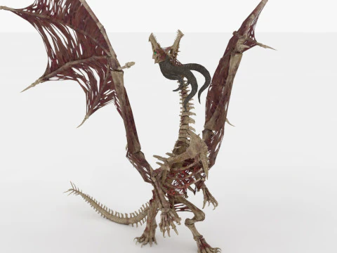 Bone Dragon Monster 3D Model