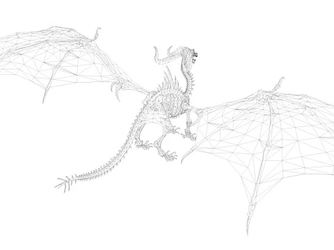 Bone Dragon Monster 3D Model