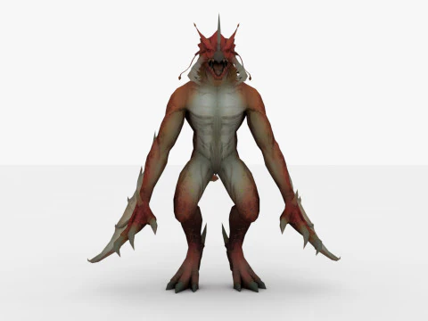 Drag Monster manipuliert und animiert 3D Modell