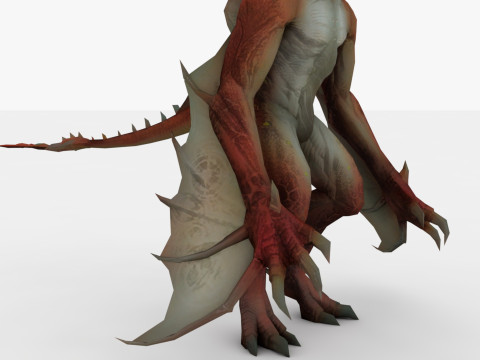 Drag Monster Rigged and Animated Modello 3D