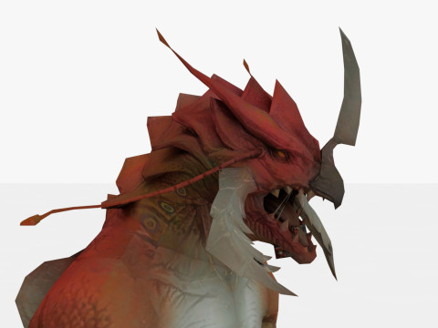 Drag Monster Rigged and Animated Modello 3D