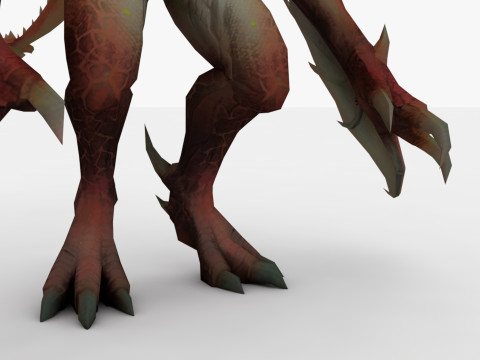 Drag Monster Rigged and Animated Modello 3D
