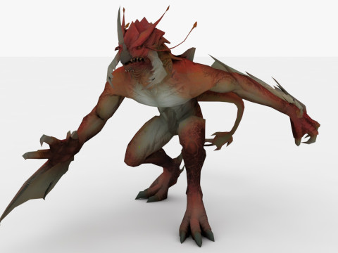 Drag Monster Rigged and Animated Modello 3D
