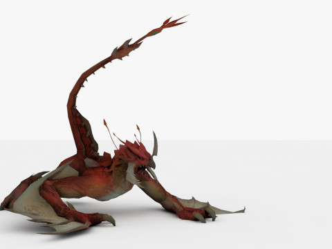 Drag Monster Rigged and Animated Modello 3D