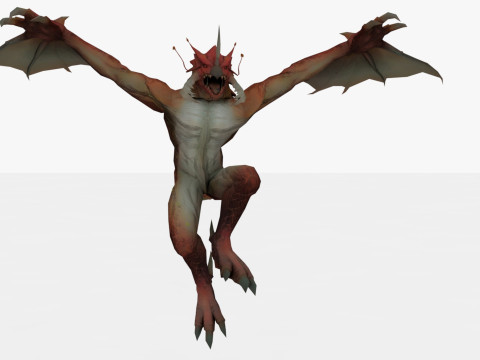 Drag Monster Rigged and Animated Modello 3D