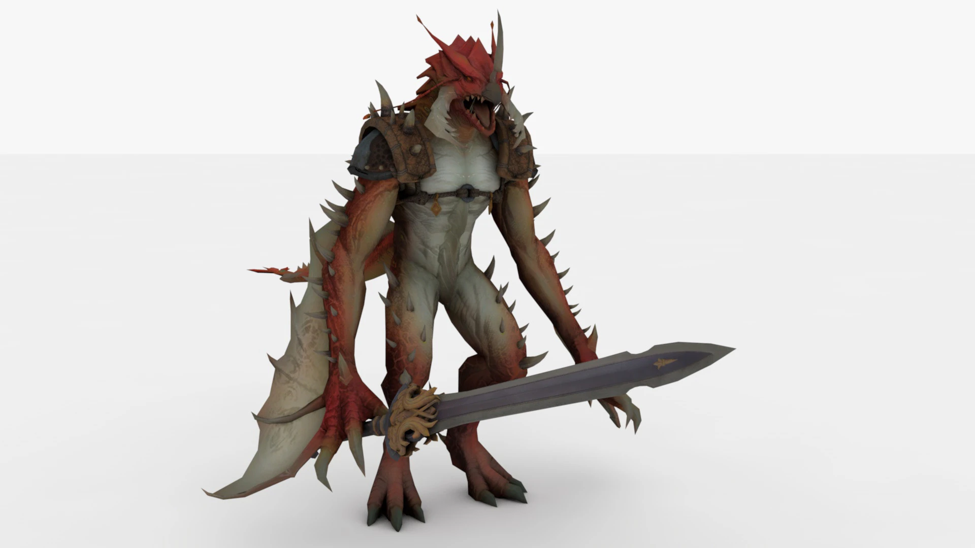 Dragon Fighter 3D Model .c4d .max .obj .3ds .fbx .stl .blend 